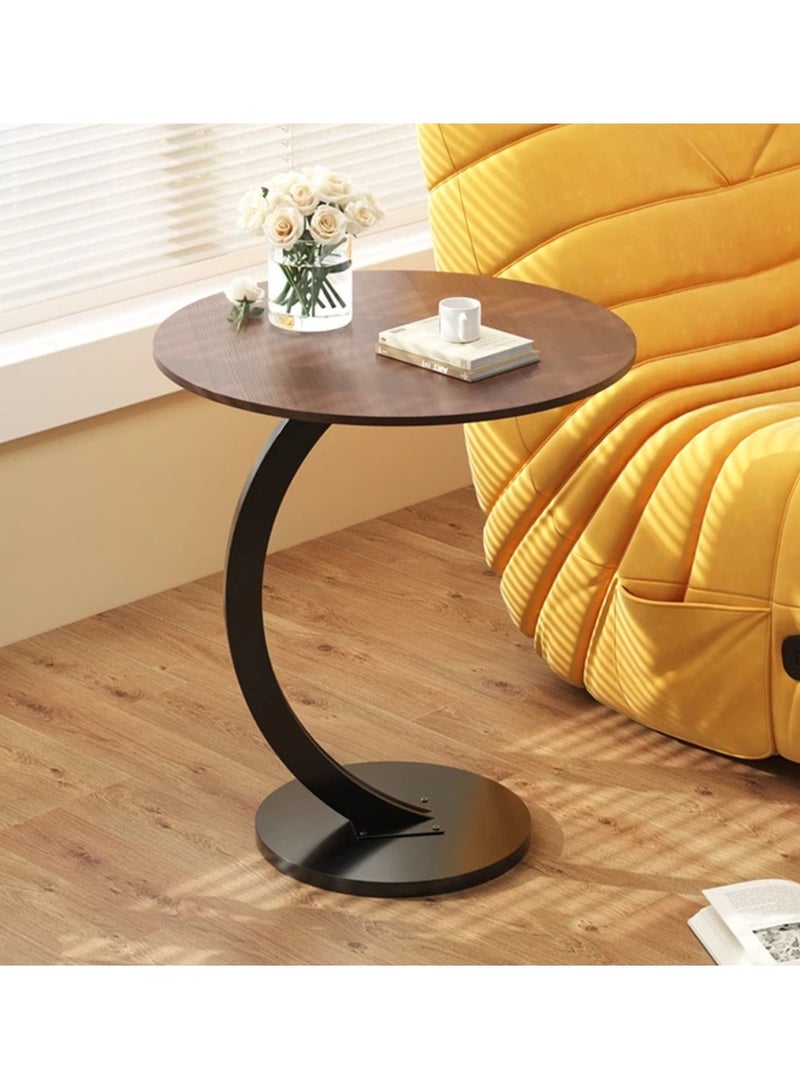 DubaiGallery Luxury Wood Decorative Round Coffee Table Sofa Side Table Corner Table Living Room Sofa End Bedside Table Outdoor Indoor Furniture - Image 1