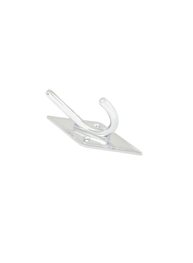 Metal Chrome Plated Hook, Silver - Image 1
