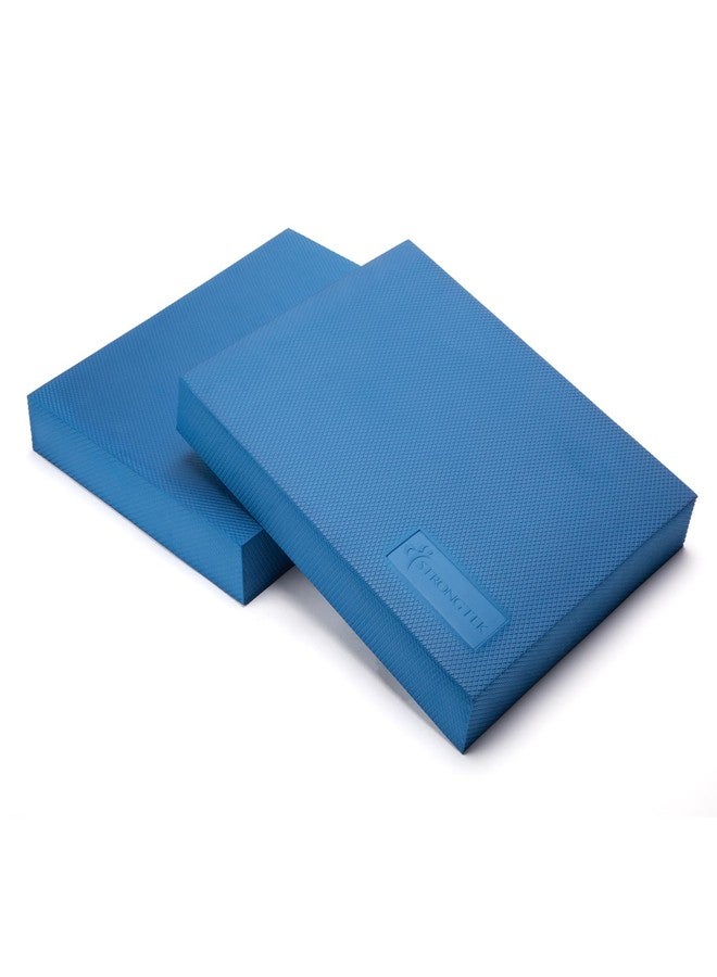 إسترونغ تك وسادة توازن رياضية احترافية من سترونغ تيك - 15.8 بوصة × 13 بوصة × 2 بوصة، وسادة ركبة من إسفنج TPE عالي الكثافة، مانعة للانزلاق ومقاومة للماء، لتمارين التوازن والعلاج الطبيعي واليوغا وغيرها، عبوة من قطعتين - Image 1