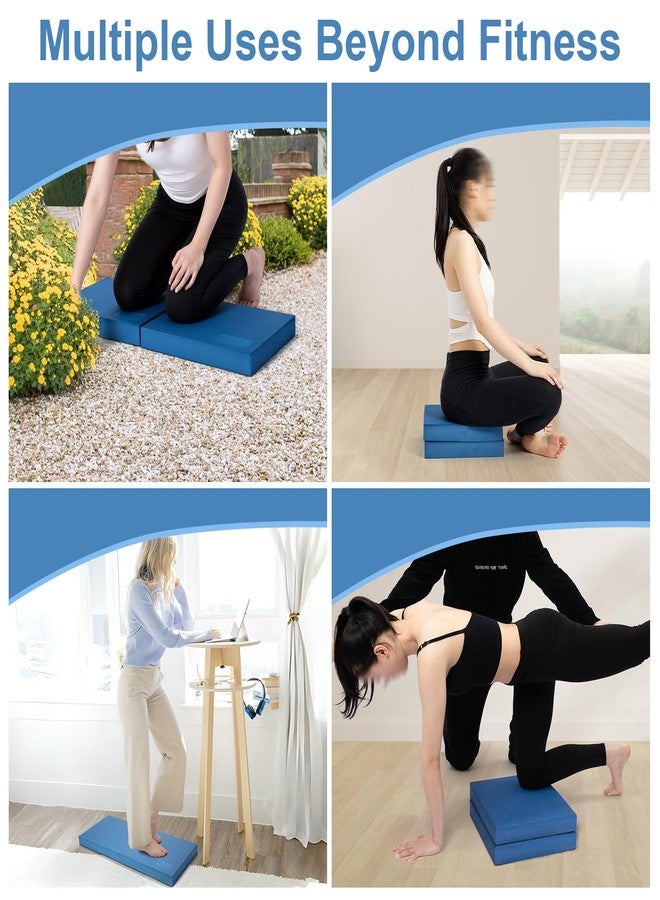 إسترونغ تك وسادة توازن رياضية احترافية من سترونغ تيك - 15.8 بوصة × 13 بوصة × 2 بوصة، وسادة ركبة من إسفنج TPE عالي الكثافة، مانعة للانزلاق ومقاومة للماء، لتمارين التوازن والعلاج الطبيعي واليوغا وغيرها، عبوة من قطعتين - Image 3