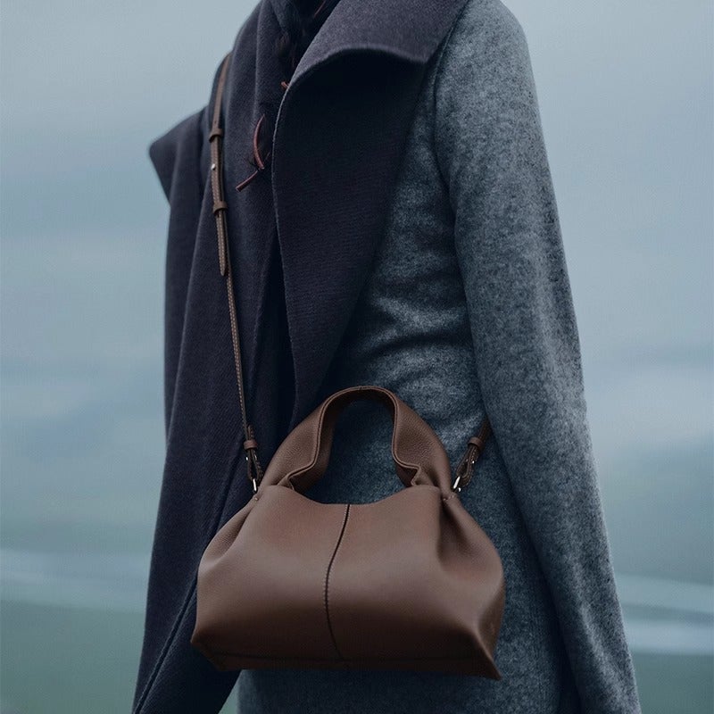 Polene Cloud Bag Genuine Leather Poleno Paris Women Fashion Dumpling Bag Underarm Hand Shoulder Bag - Image 4