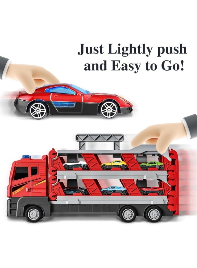 TOY GARDEN 64-Inch Catapult Race Track with 4 Die-Cast Cars – Foldable Truck Toy Set with Storage – Racing Toy for Boys & Girls Ages 4–9 - Image 4