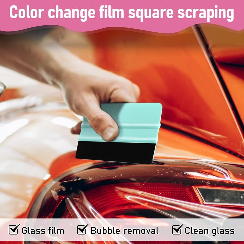 BRITECO 3-Pack Vinyl Squeegee Tool Set - Professional Wrapping Tools for Vinyl, Window Tint, Decals - Includes Felt Edge Squeegee, Microfiber Cleaning Cloth, Durable Plastic Card for Smooth Application, Bubb - Image 5