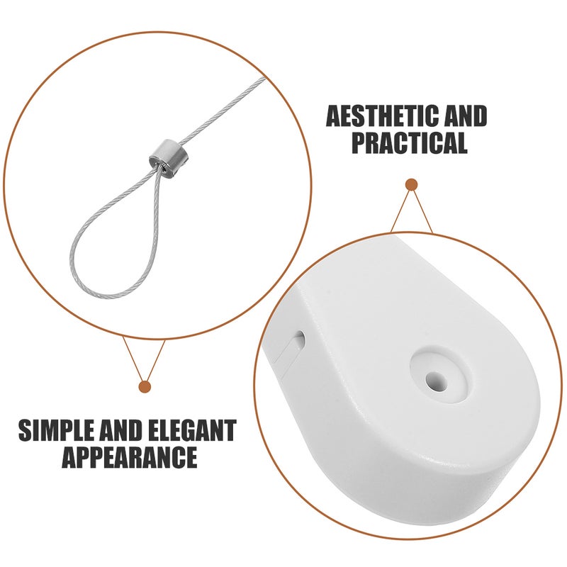 2pcs Retractable Security Cable Lock Adhesive Anti-Theft Wire Retractable Security Cable Lock Control Security Lock for TV DVD Phone - Image 3