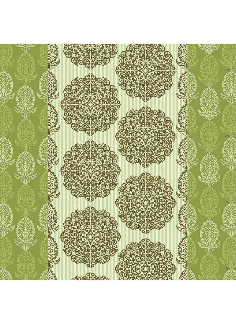 SPACES Spaces Atrium 100% Cotton Medium Double Bedsheet with 2 Pillow Covers |Skin Safe and Breathable Material 144 TC Bed Sheet Size 224Cm x 274Cm / 43Cm x 68Cm (Green-Floral)  - Image 5