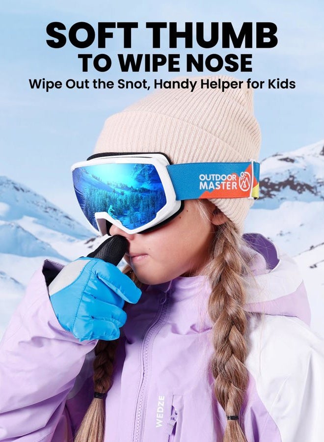 OutdoorMaster Kids Ski Snow Gloves, 3M Thinsulate Winter Windproof Waterproof Thermal Gloves for Boys & Girls, Fits Youth Winter Sports, Skiing, Snowboard - Image 4