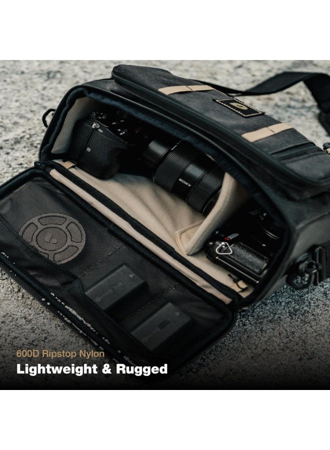 PolarPro RoadRunner Shoulder Bag 6L (Black) – RD-RNNR-6L, Ultralight Compact Camera Bag, Fits Mirrorless Camera & Lenses, Top Filter Pocket, Water-Resistant Storage, For Quick-Access Shoots - Image 4