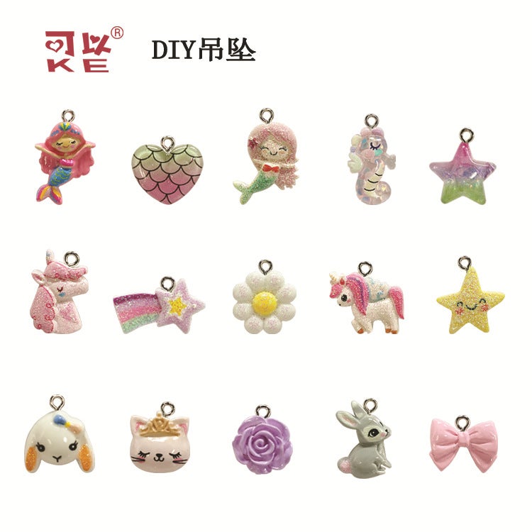 Cartoon Resin Accessories Diy Jewelry Necklace Bracelet Sheep Eye Pendant Mobile Phone Case Patch Children Hair Accessories - Image 2