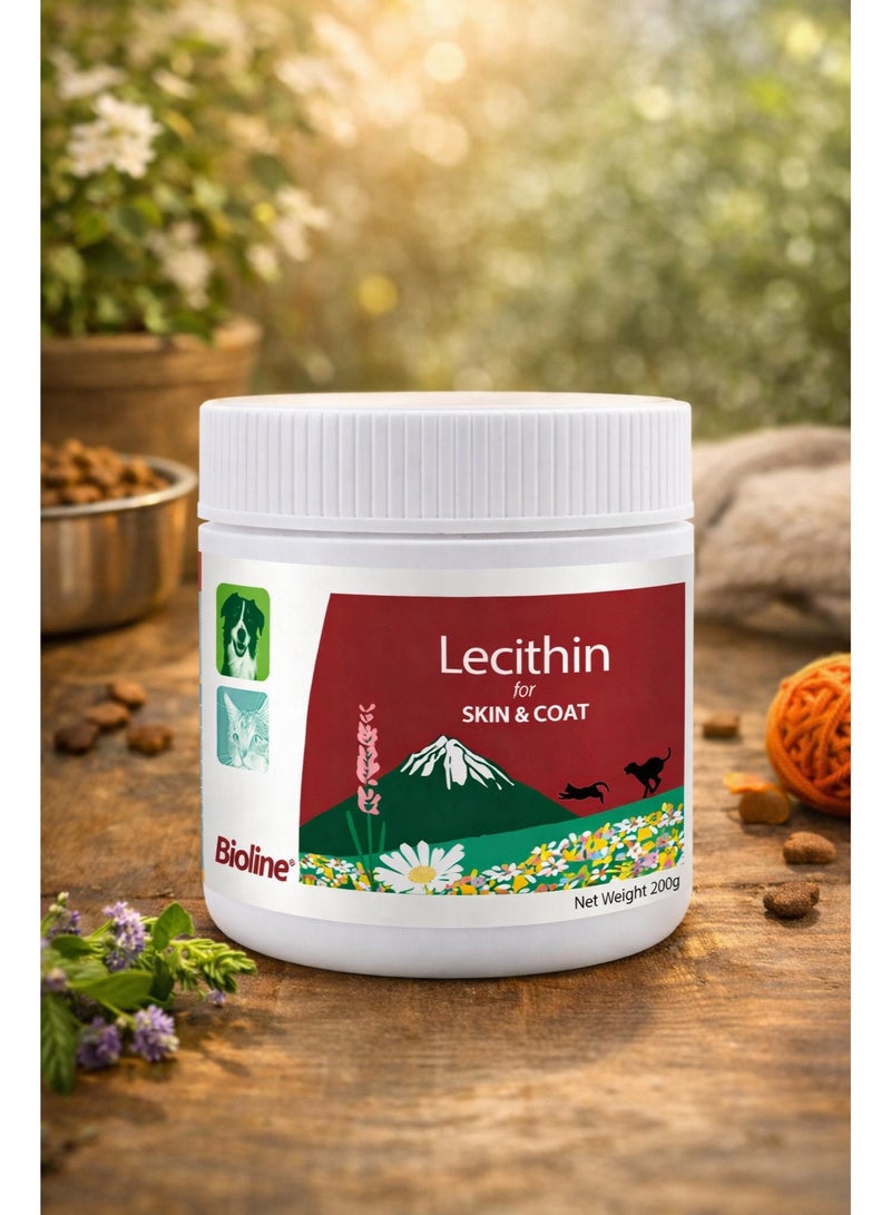 Lecithin for Skin and Coat 200g Pet Supplement for Dogs and Cats, Natural Formula to Reduce Shedding, Improve Fur Shine, and Support Healthy Skin, Premium Pet Grooming Health Care Essential.