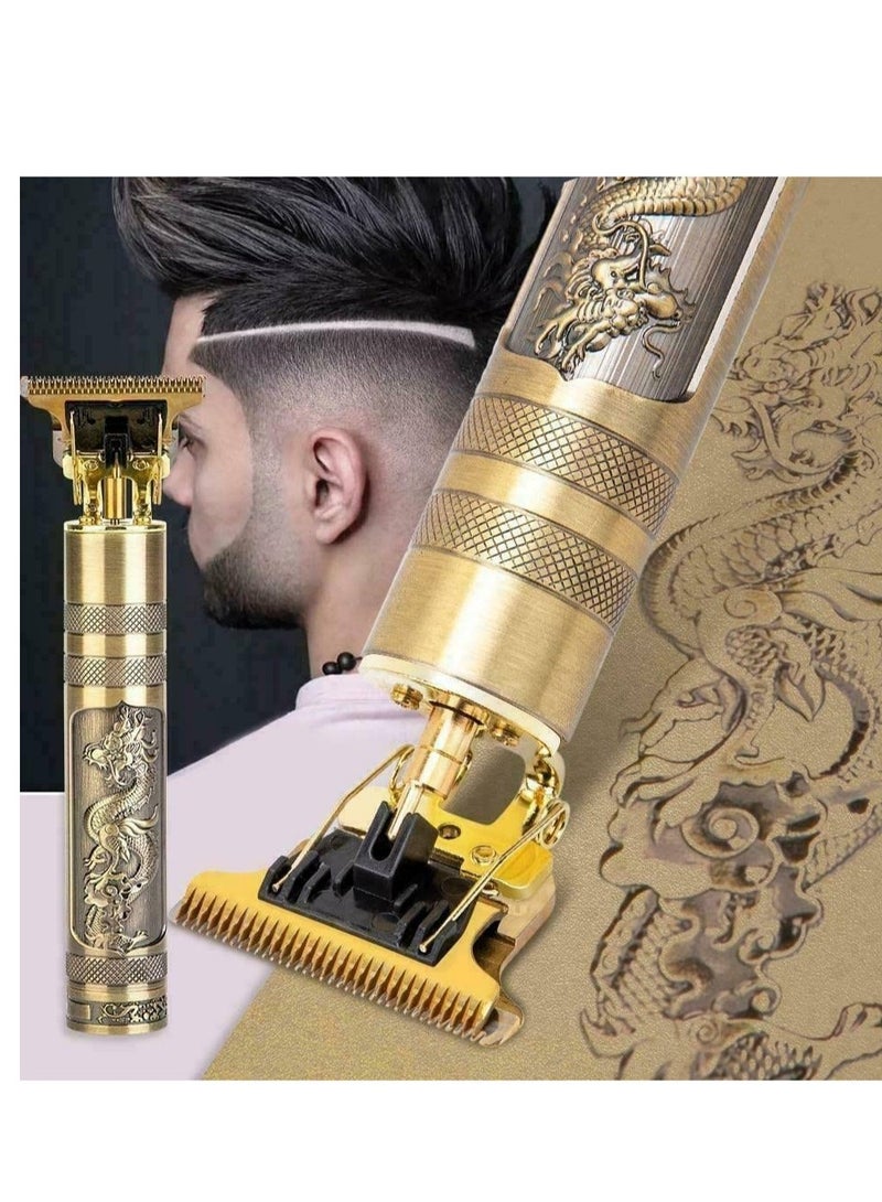 ELTRAZONE Trimmer for Men Hair Zero Gapped Clipper Professional Cordless Haircut Electric USB Charging Beard Trimmer for Men Wireless Rechargeable Personal Hair Men Grooming Beard Liner, Gold - Image 4