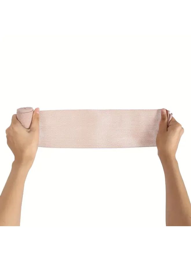 4 Packs Brown Spandex Elastic Bandages 3 And 4 Inches Reusable With Clip Closure - Image 4