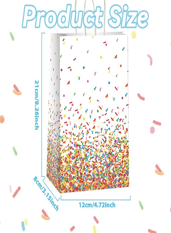 تفكس جيه 12 قطعة من زينة حفلات الكونفيتي، أكياس حلوى الكونفيتي، أكياس هدايا عيد ميلاد الدونات للأطفال، أكياس ورقية مزينة بالآيس كريم، مستلزمات حفلات ذات طابع الكونفيتي، حفلات استقبال المولود، حفلات الزفاف - Image 2