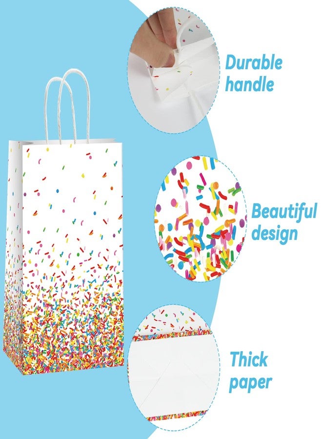 تفكس جيه 12 قطعة من زينة حفلات الكونفيتي، أكياس حلوى الكونفيتي، أكياس هدايا عيد ميلاد الدونات للأطفال، أكياس ورقية مزينة بالآيس كريم، مستلزمات حفلات ذات طابع الكونفيتي، حفلات استقبال المولود، حفلات الزفاف - Image 3