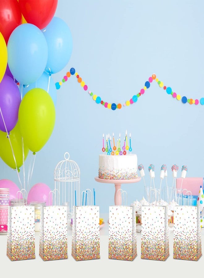 تفكس جيه 12 قطعة من زينة حفلات الكونفيتي، أكياس حلوى الكونفيتي، أكياس هدايا عيد ميلاد الدونات للأطفال، أكياس ورقية مزينة بالآيس كريم، مستلزمات حفلات ذات طابع الكونفيتي، حفلات استقبال المولود، حفلات الزفاف - Image 4