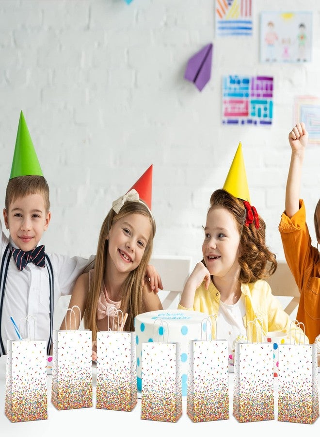 تفكس جيه 12 قطعة من زينة حفلات الكونفيتي، أكياس حلوى الكونفيتي، أكياس هدايا عيد ميلاد الدونات للأطفال، أكياس ورقية مزينة بالآيس كريم، مستلزمات حفلات ذات طابع الكونفيتي، حفلات استقبال المولود، حفلات الزفاف - Image 5