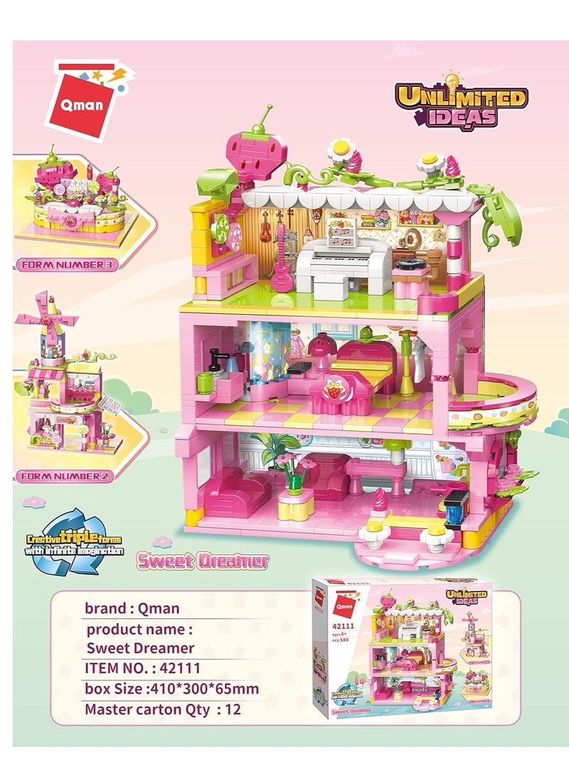 Qman Sweet Dreamer (580 PCS) - Magical Dreamland Building Set - Image 3