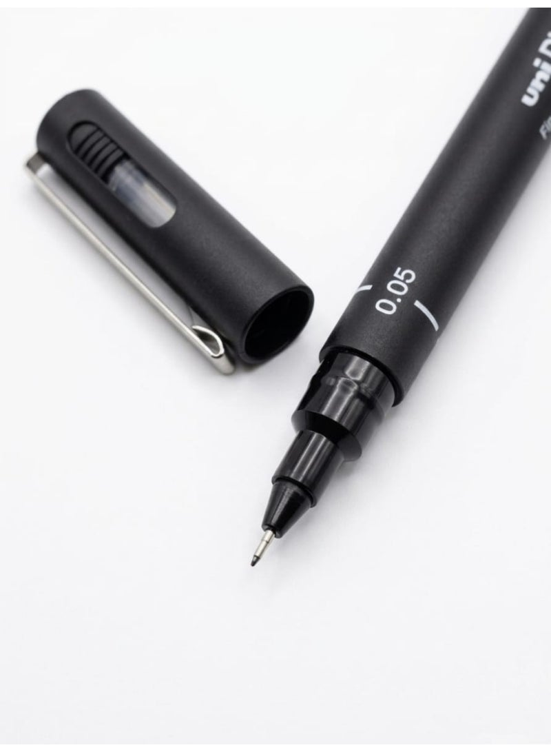 يوني بول قلم رسم Uni Pin Fineliner أسود برأس 0.05 مم - Image 2