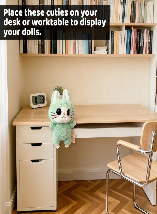 MDOWOK Twin-Hook Display Stand for LABU Doll Stand - Adjustable Screw Mount for 0.3-1.02" Bookcase Sides, Shelves & Desk Edges Damage-Free Installation & Gift Packaging (PINK&PURPLE&TEAL 3 SET) - Image 4