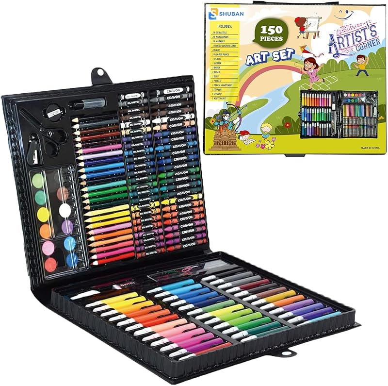 Shuban Art Supplies For Kids Deluxe Kids Art Set, Black - Image 1