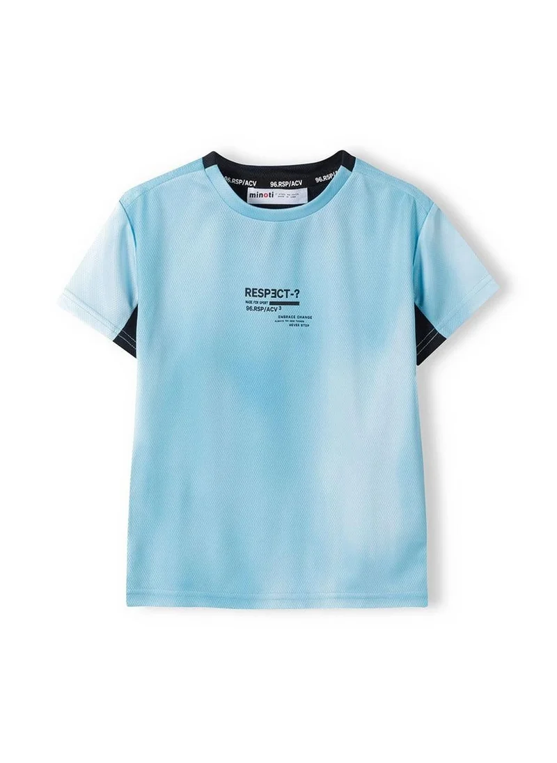 MINOTI Boys sports mesh t-shirt contrast panels mint