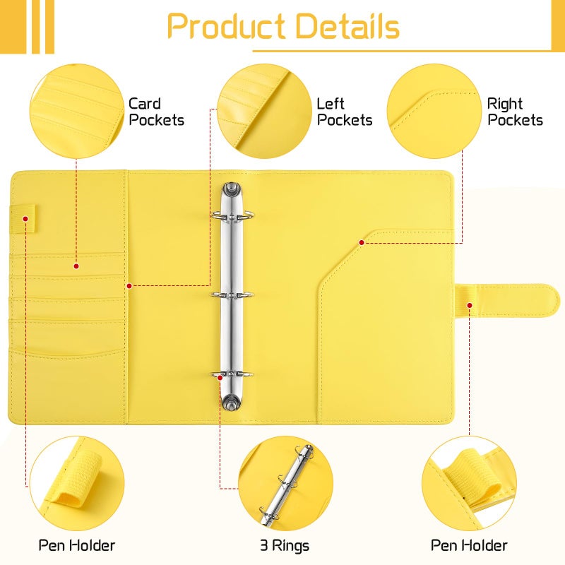 Pemocyny 100 Envelopes Money Saving Challenge Binder with Reusable Laminated Tracker, Budget Book with Cash Envelopes, Easy and Fun Way to Save $5,050 (Yellow) - Image 4