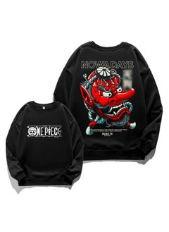 KUYING New One Piece Retro Washed Round Neck Hoodie  - Image 1