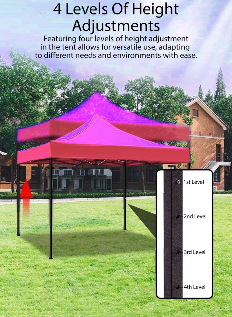 Ultimate 3x3m Steel Frame Outdoor Tent – Quick Setup, Waterproof Canopy for Events, Parties, Camping, UV Protection, Portable Shelter with Adjustable Height