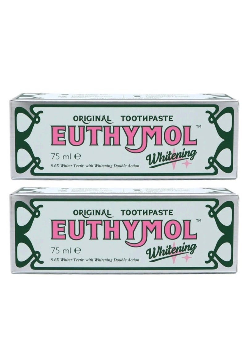 Euthymol Original Toothpaste Pink 2 Pieces - Image 1