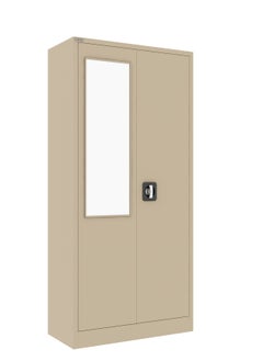 Steel Home Cupboard with Front Door Mirror BEIGE 180x90x45cm - pzsku/ZCD21DE1EA26EEEE6DBB2Z/45/_/1718190416/031196a6-e5a2-4b62-ae56-a44366c77014