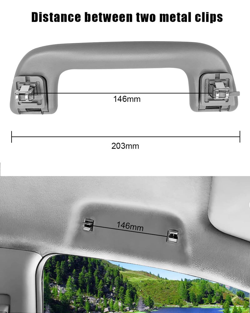 TIKSCIENCE Auto Roof Pull Handle Without Hook Fit for Toyota Corolla 4Runner Rav4 Highlander Yaris Vios 2003-2021 Front Grab Rail Grey Replace 74610-52020 74610-52030 74619-0M010 74683-8010 - Image 3