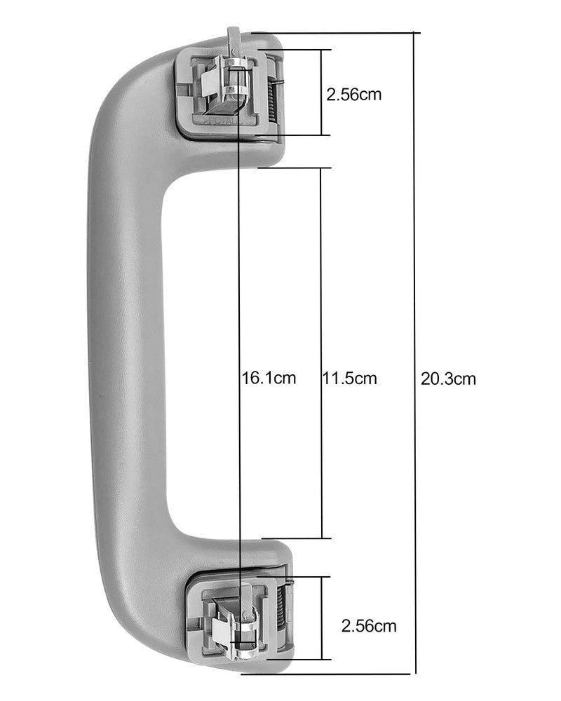 TIKSCIENCE Auto Roof Pull Handle Without Hook Fit for Toyota Corolla 4Runner Rav4 Highlander Yaris Vios 2003-2021 Front Grab Rail Grey Replace 74610-52020 74610-52030 74619-0M010 74683-8010 - Image 4