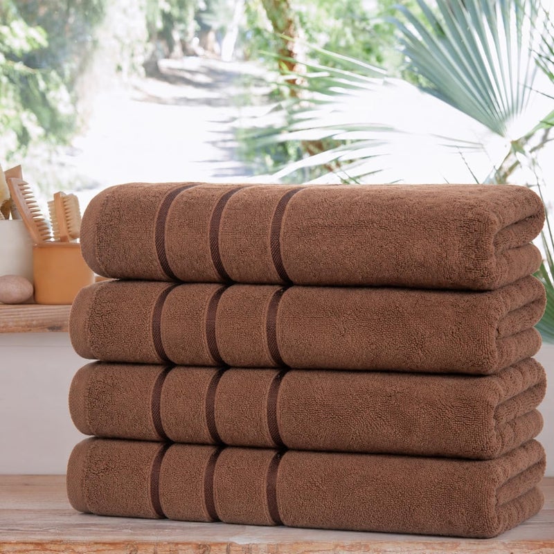 Bliss Casa 100% Cotton Bath Towel Set – 70x140 cm, Ultra-Soft & Highly Absorbent Towels for Bathroom – Quick-Dry, Durable & Skin-Friendly (4-Pack) - Image 2