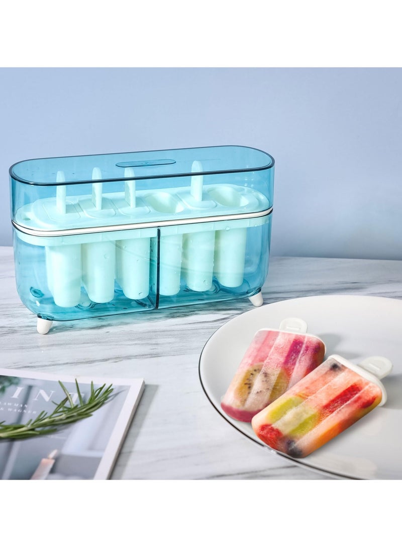 SYOSI Ice Pop Mold, Reusable Ice Pop Mold, Homemade Popsicle Mold, 6 Easy Release Popsicle Mold, BPA-Free, Dishwasher-Safe - Image 2
