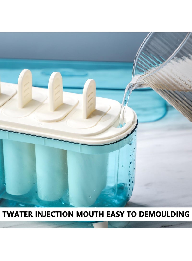 SYOSI Ice Pop Mold, Reusable Ice Pop Mold, Homemade Popsicle Mold, 6 Easy Release Popsicle Mold, BPA-Free, Dishwasher-Safe - Image 4