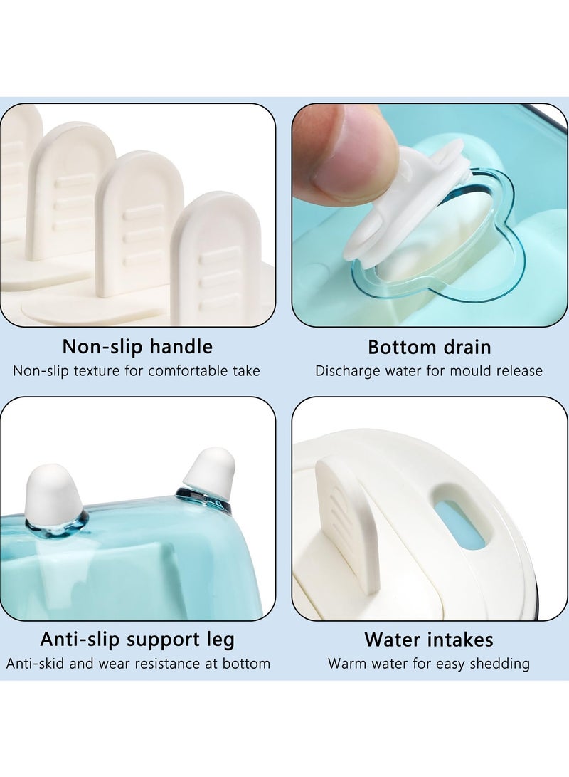 SYOSI Ice Pop Mold, Reusable Ice Pop Mold, Homemade Popsicle Mold, 6 Easy Release Popsicle Mold, BPA-Free, Dishwasher-Safe - Image 5