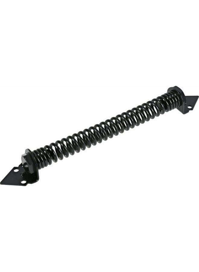 HARDWARE ESSENTIALS Hillman 851368 Black Self Closing Gate Spring Adjustable Tension, 12 Inch - Image 1