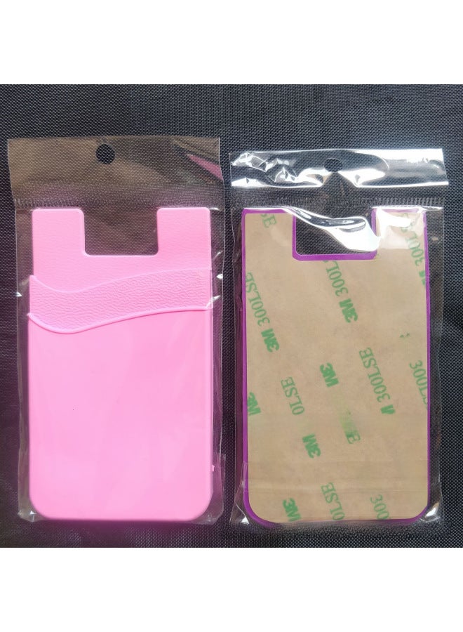 3M Silicone Card Case Single And Double Layer Mobile Phone Back Sticker Card Sticker Bus Card Bank Traffic Card Case Color Printing-Color:Double Layer Card Sticker (opp Bag)  - Image 4