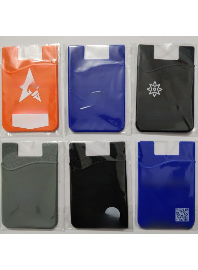 3M Silicone Card Case Single And Double Layer Mobile Phone Back Sticker Card Sticker Bus Card Bank Traffic Card Case Color Printing-Color:Double Layer Card Sticker (opp Bag)  - Image 3