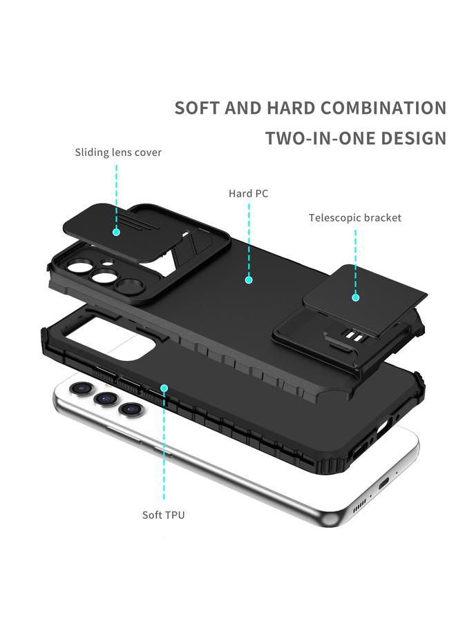 اس-توب جراب لهاتف Samsung Galaxy A34 5G مع حامل مجسم وغطاء منزلق للكاميرا - Image 3