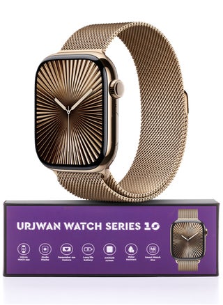 Smartwatch 10th Gen – Gold, 46mm | AMOLED Ultra-Clear Display, Photo Display Feature, Exclusive App, “Remember You” instance messaging, Slimmer Design with Reduced Bezels, New Colors with Extra Strap, Call & Notification Support. - pzsku/ZCD222F31E137004BB1CAZ/45/1750697190/1a8cb474-384e-4c7d-909d-9359be0ba081