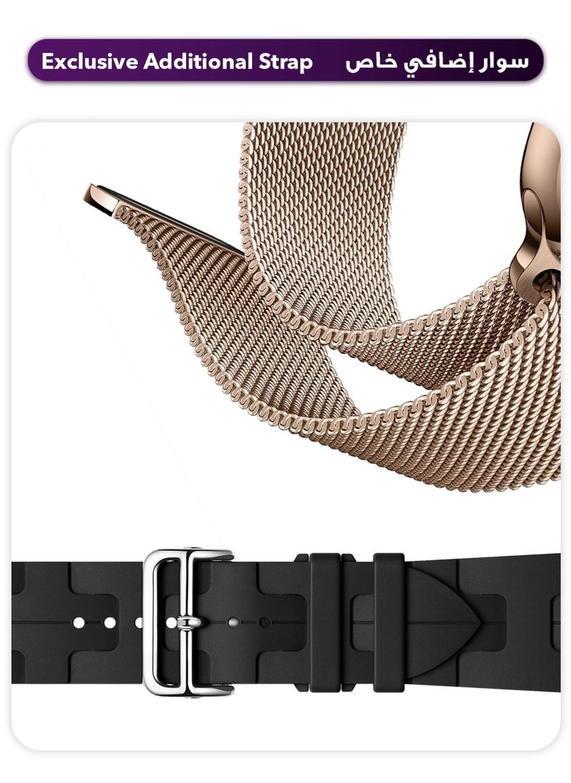 Smartwatch 10th Gen – Gold, 46mm | AMOLED Ultra-Clear Display, Photo Display Feature, Exclusive App, “Remember You” instance messaging, Slimmer Design with Reduced Bezels, New Colors with Extra Strap, Call & Notification Support.