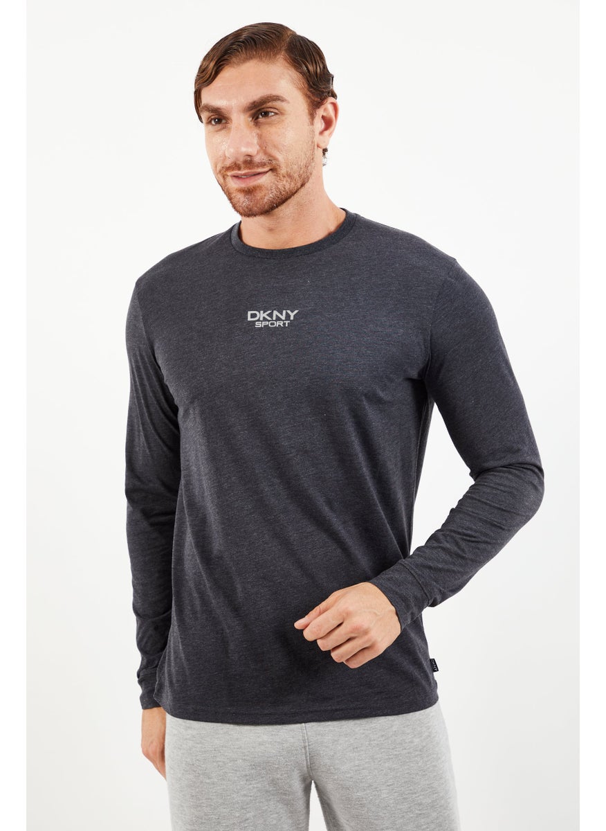 DKNY Sport Men Sportswear Fit Long Sleeves Training Sweatshirt, Black  - Image 1