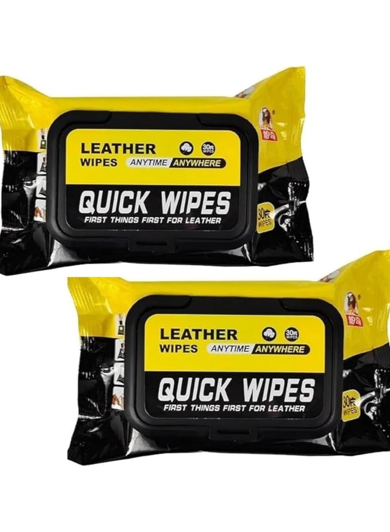 AAS ECOM Shoe Cleaning Wipes – 2 Pack (60 Count) | Disposable Leather Shoe Cleaner Wipes for Sneakers, Car Seats, Jackets & More | Travel-Friendly, Multi-Surface Safe - Image 1