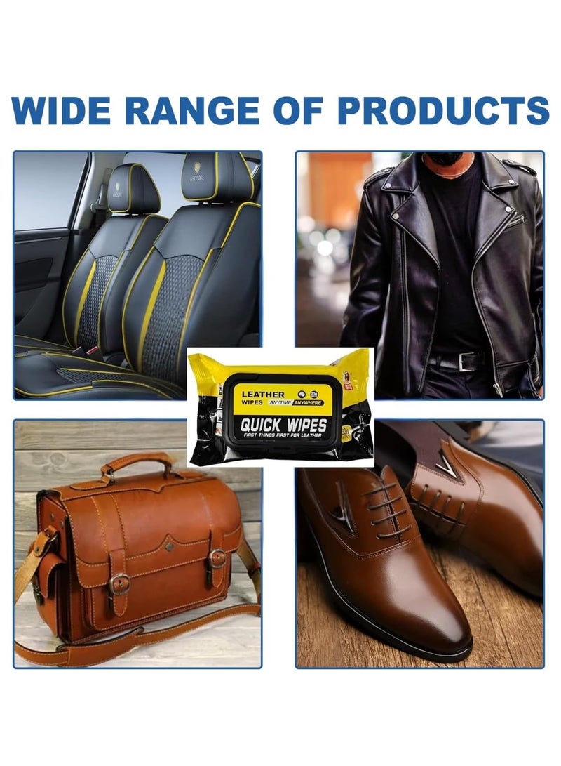 AAS ECOM Shoe Cleaning Wipes – 2 Pack (60 Count) | Disposable Leather Shoe Cleaner Wipes for Sneakers, Car Seats, Jackets & More | Travel-Friendly, Multi-Surface Safe - Image 2