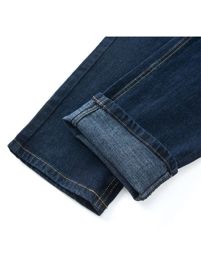 Tucano Men's Four Seasons Solid Color Business Casual Wrinkle-resistant Stretch Slim Fit Long Pants Men's Jeans Blue 31 - Image 2