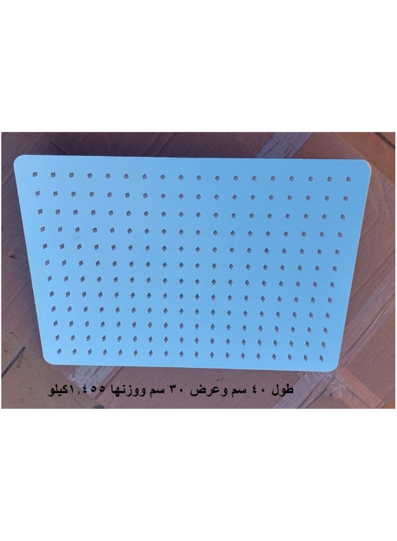 طاسة شاور للاستحمام مقاس 40 سم فى 30 سم بوزن 1.450 كيلو (شكل ديكور ستانلس ممتاز )  - Image 3