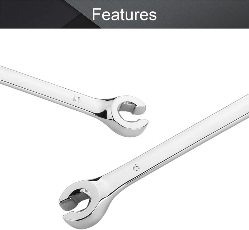 Utoolmart Flare Nut Wrench, 9mm x 11mm Metric Double Open End, 1Pcs - Image 3