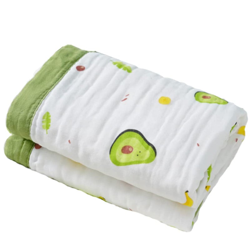 SYGA 110CM Baby Swaddle Blankets 6 Layer Muslin Swaddle Wrap 100% Cotton Stroller Cover Receiving (Avocado) - Image 1