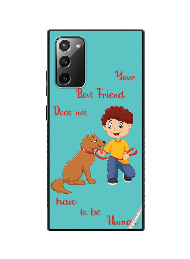 VR CREATIVE Protective Case Cover For Samsung Galaxy Note20 5G Dog With Child Design Multicolour - Image 1