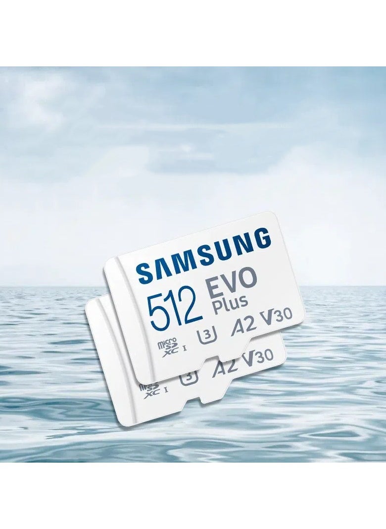 Generic - Samsung EVO Plus 512GB SD Card with Adaptor Micro Sd Card Memory Card Up to 130MB/s Expanded Storage For PS5 PS4 Switch Gaming Tablets Smart Phones Camera Security Camera GoPro Done Dash Cam 512 GB - Image 1
